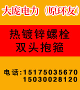 环友热镀锌螺栓 双头抱箍